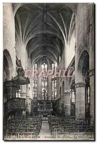 Ansichtskarte AK L Isle Adam Interieur de I Eglise La Nef