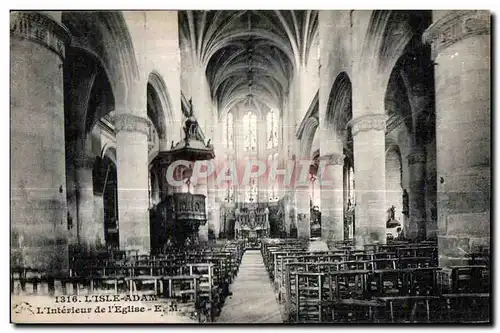 Ansichtskarte AK L isle adam L interieur de I eglise