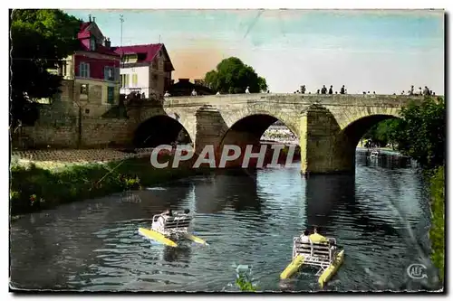 Cartes postales L isle adam (S O) le pont du cabonillet Pedalo