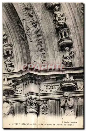 Cartes postales L isle adam Details de sculpture du portail de I eglise