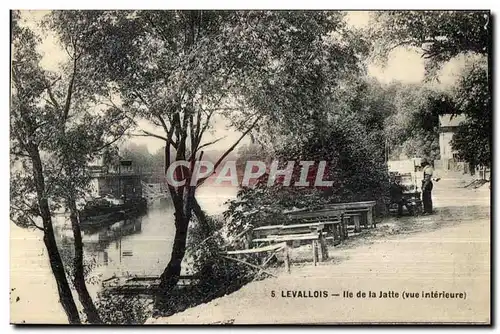 Cartes postales Levallois lle de la jattes (vue interieure)