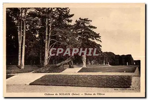 Ansichtskarte AK Chateau de Sceaux (Seine) Statue de I Hiver