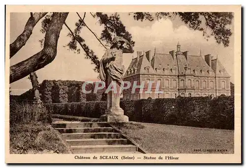 Ansichtskarte AK Chateau de Sceaux (Seine) Statue de I Hiver