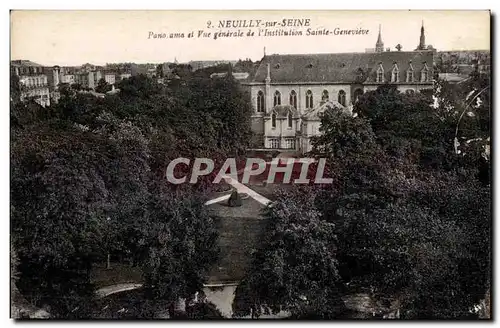 Cartes postales Neuilly sur Seine Panorama et Vue generale de l Institution Sainte Genevieve