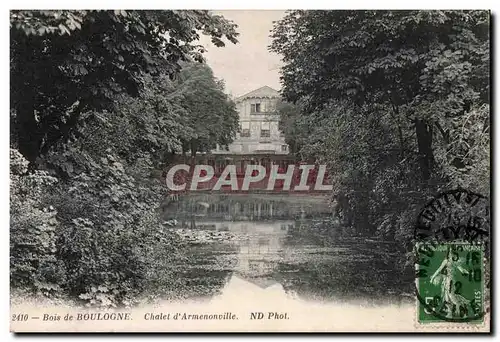 Ansichtskarte AK Bois de Boulogne Chalel d Armenonville