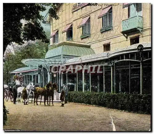 Ansichtskarte AK Bois de Boulogne Pavillon d Ermenonville Cheval caleche