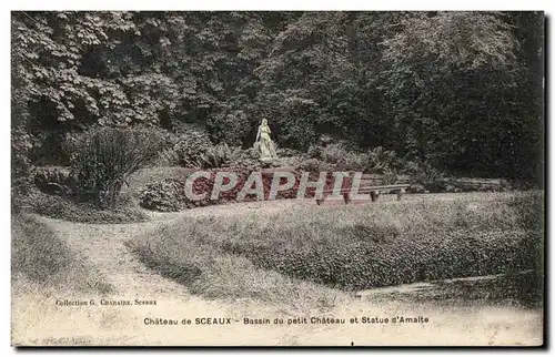 Ansichtskarte AK Chateau de Sceaux Bassion du petit Chateau et Statue d Amalte