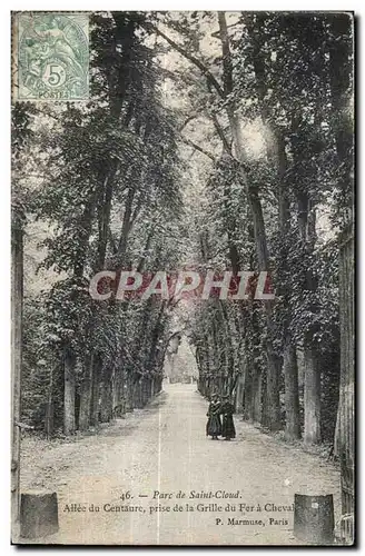 Cartes postales Part de Saint Cloud Allee Du Centaure Prise De La Grille du Fer a Chevall