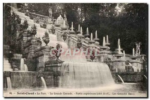 Ansichtskarte AK Saint Cloud Le Pare La Grande Cascade Parie Superieure (cote Droit) Les Grandes Eaux