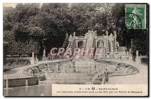 Ansichtskarte AK Saint Cloud Les Cascades Construites sous Louis XIV Par Le Pautre et Mansard