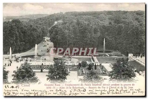 Ansichtskarte AK Grands Eaux Emplacemant Du Palais Imperial Detruit Pendant La Guerre De