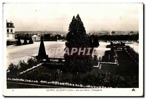 Cartes postales Le Parc De Saint Cloud Vue sur Paris L Orangerie