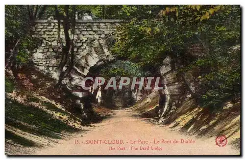 Cartes postales Saint Cloud Le Parc Le pont du diable