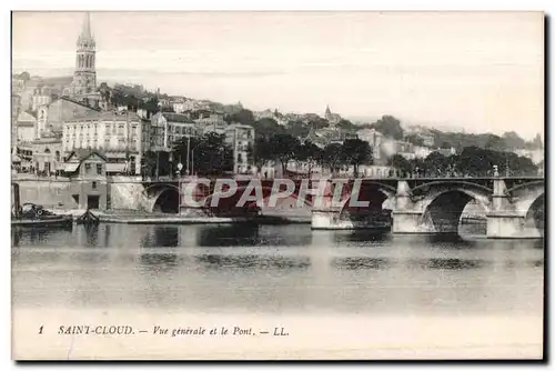 Cartes postales Saint Cloud Vue generale le Pont