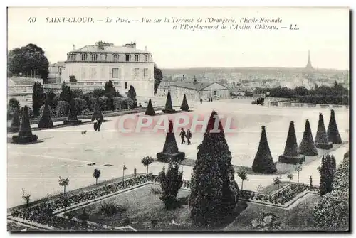 Ansichtskarte AK Saint Cloud Le Parc Vue sur La Terasse de L Orangerie Ecole Normale Tour Eiffel