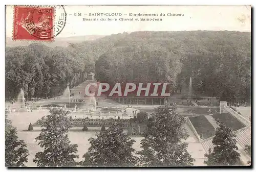 Cartes postales Saint Cloud Emplacement du Chateau