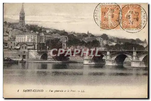 Cartes postales Saint Cloud Vue generale et le Pont