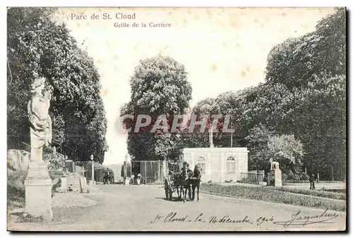 Cartes postales Parc de St Cloud Grille de la Carriere