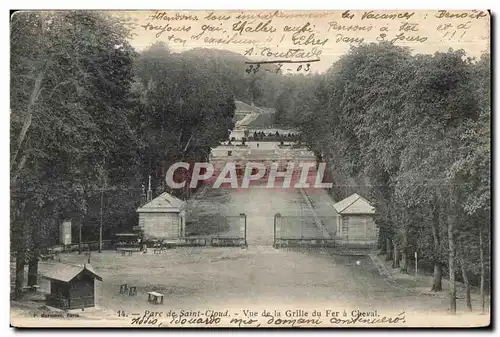 Cartes postales Parc de Saint Cloud Vue de la Grille du Fer a Cheval