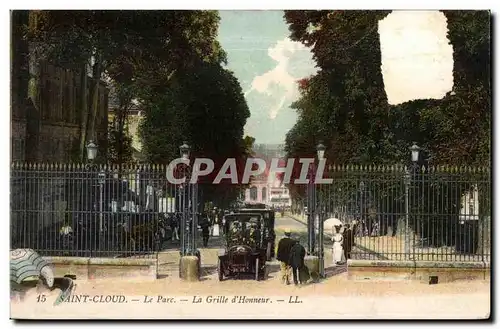 Cartes postales Saint Cloud Le Parc La Grille d Honneur