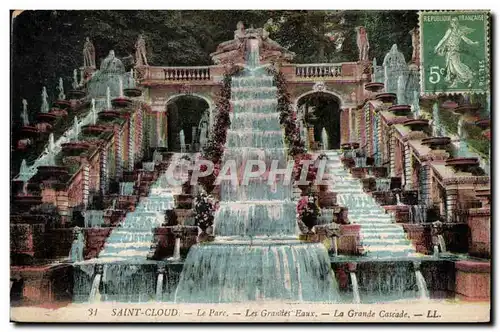 Ansichtskarte AK Saint Cloud Le Parc Les Granites Eaux La Grande Cascade