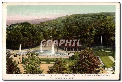 Ansichtskarte AK Saint Cloud Le Parc Grand Eaux Le Bassin du Fer a Cheval