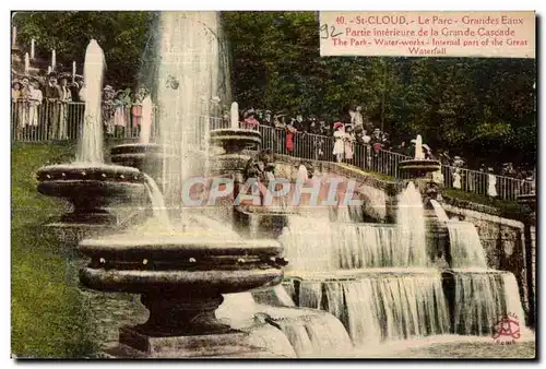 Ansichtskarte AK Saint Cloud Le Parc Grandes Eaux Partie interieure de la Grande Cascade