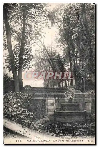 Cartes postales Saint Cloud Le Parc en Automne