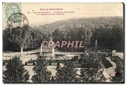 Ansichtskarte AK Saint Cloud Les Grandes Eaux Le Bassin Saint Jean