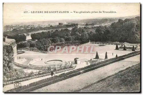 Cartes postales Le Parc De Saint Cloud Vue generale prise du Trocadero