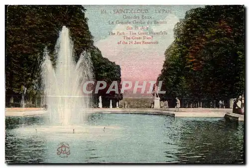 Ansichtskarte AK Saint Cloud Le Parc Grandes Eaux La Grande Gerbe du Bassin