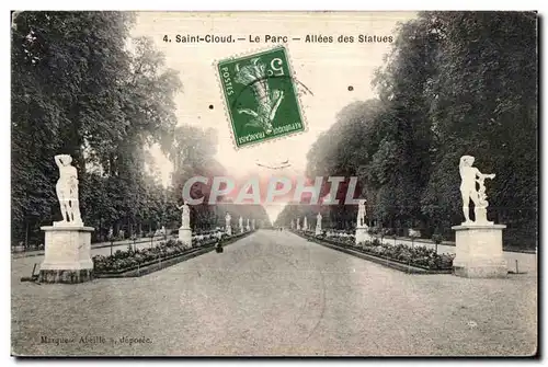 Cartes postales Saint Cloud Le Parc Allee des Statues