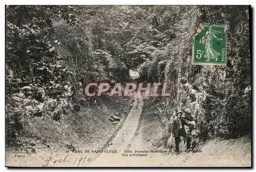 Cartes postales Saint Cloud Allee Franche Montagne et pont du