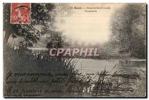 Cartes postales Rueil Etang de Saint Cucufa Perspective