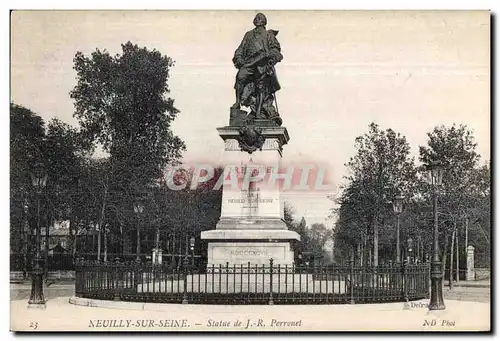 Ansichtskarte AK Neuilly Sur Seine Statue de J R Perronet