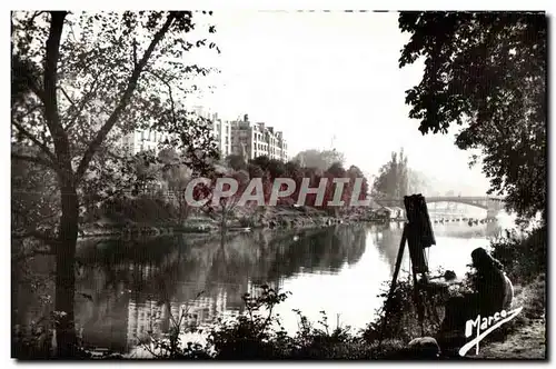 Cartes postales moderne Neuilly Sur Seine Puteaux Artiste au travail par une apres midi d automne