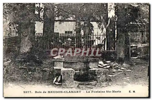 Cartes postales Bois de Meudon Clamarat La fontaine ste Marie