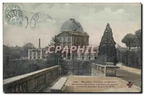 Cartes postales Meudon Chateau de Meudon Ancienne residence imperiale et royale incendiee penant le guerre 1870