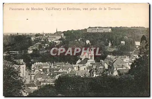 Cartes postales Panorama de Meudon Val Fleury et Environs vue prise de la Terrasse