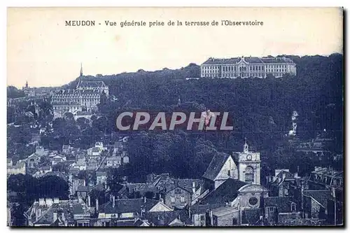 Cartes postales Meudon vue generale prise de la terrasse de l Observatoire