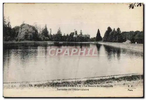 Cartes postales Foret De Meudon Bellevue Le Bassin de la seconde Terrasse de l observatoire