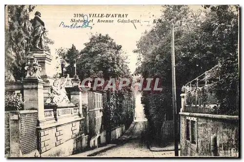 Cartes postales Ville D Avray Statue et Avenue Gambetta