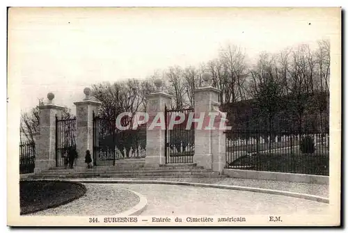 Cartes postales Suresnes Entree du Cimetiere americain