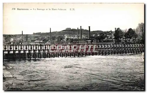 Ansichtskarte AK Suresnes le Barrage et le Mont Valerien