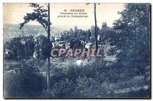 Cartes postales Suresnes Panorama sur Sevres pris de la chataignerate