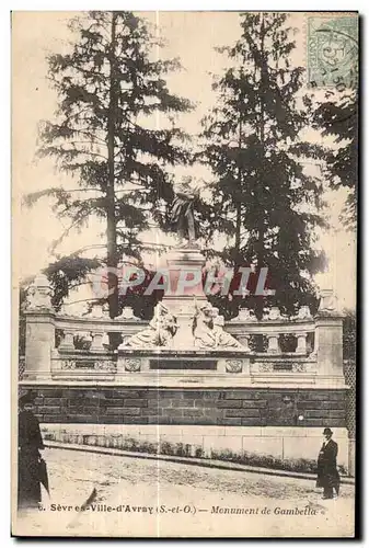 Cartes postales Sevres Ville d Avray Monument de Gambetla