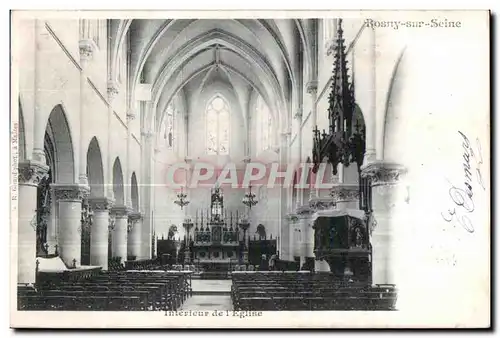 Cartes postales Rosny Sur Seine Interieur de I Eglise