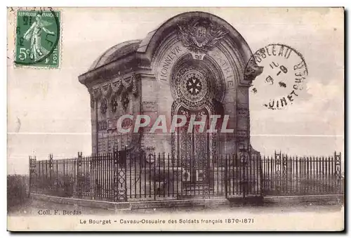 Cartes postales Le Bourget Caveau Ossuaire des Soldats francais 1870 1871 Militaria