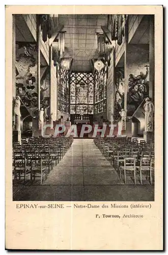 Ansichtskarte AK Epinay sur Seine Notre Dame des Missions (interieur)