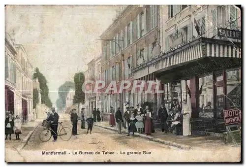 Cartes postales Montfermeil Le Bureau de Tabac La grande Rue Velo Facteur